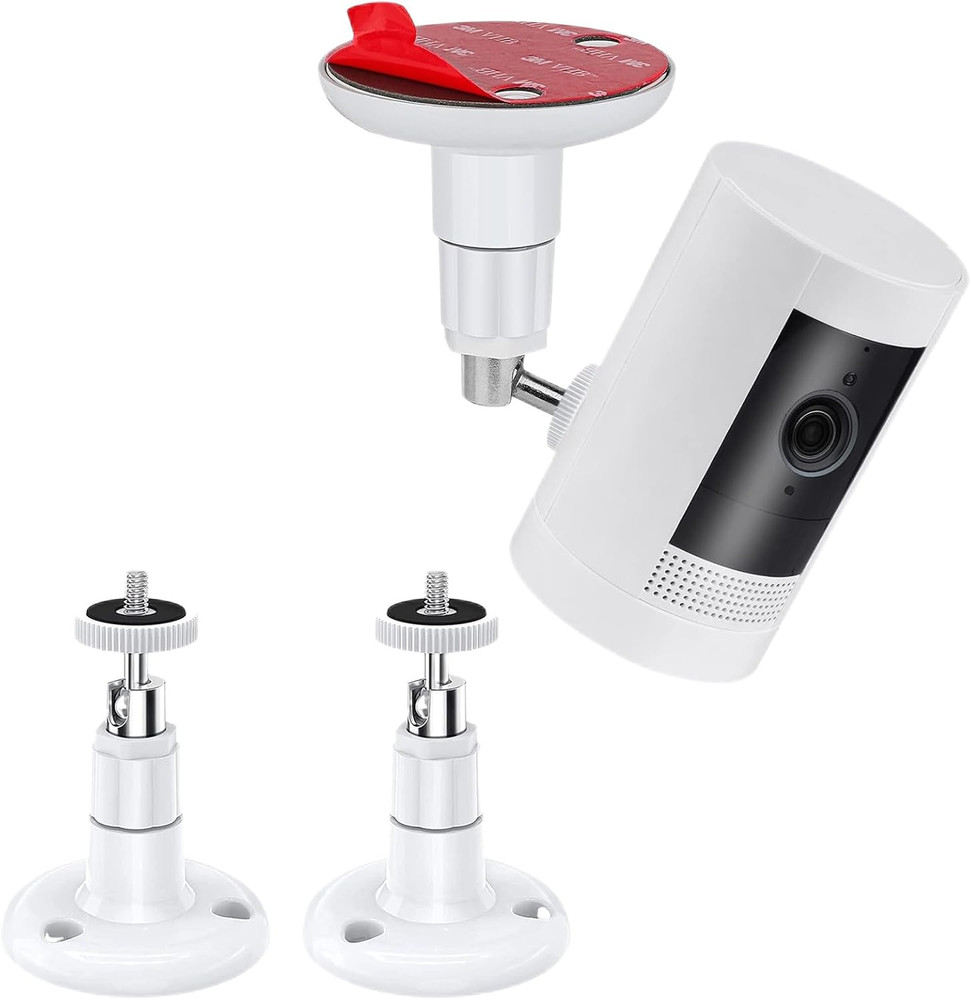 2 Pack Adjustable Ceiling Wall Mount Kit for Plug-In Ring HD Security Camera&Sti