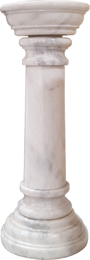 Solid White Marble Pedestal Column 39" Tall. Pickup Only.