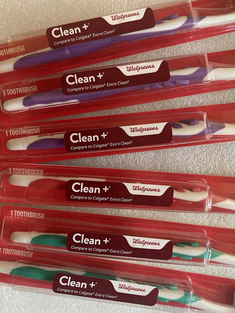 2018 WALGREENS CLEAN+ FULL SOFT TOOTHBRUSHES (6)
