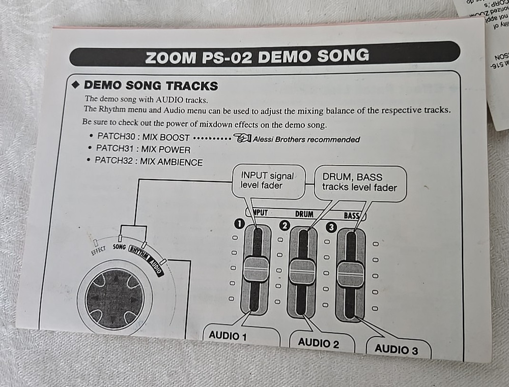 ZOOM PS-02 Palmtop Studio Multitrack Recorder Good w/ Box
