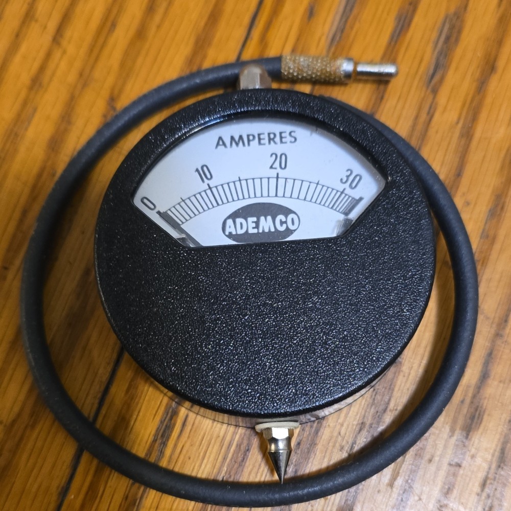 ADEMCO Ammeter Panel Meter for Battery Testing, Measures Amperes, Includes Cable