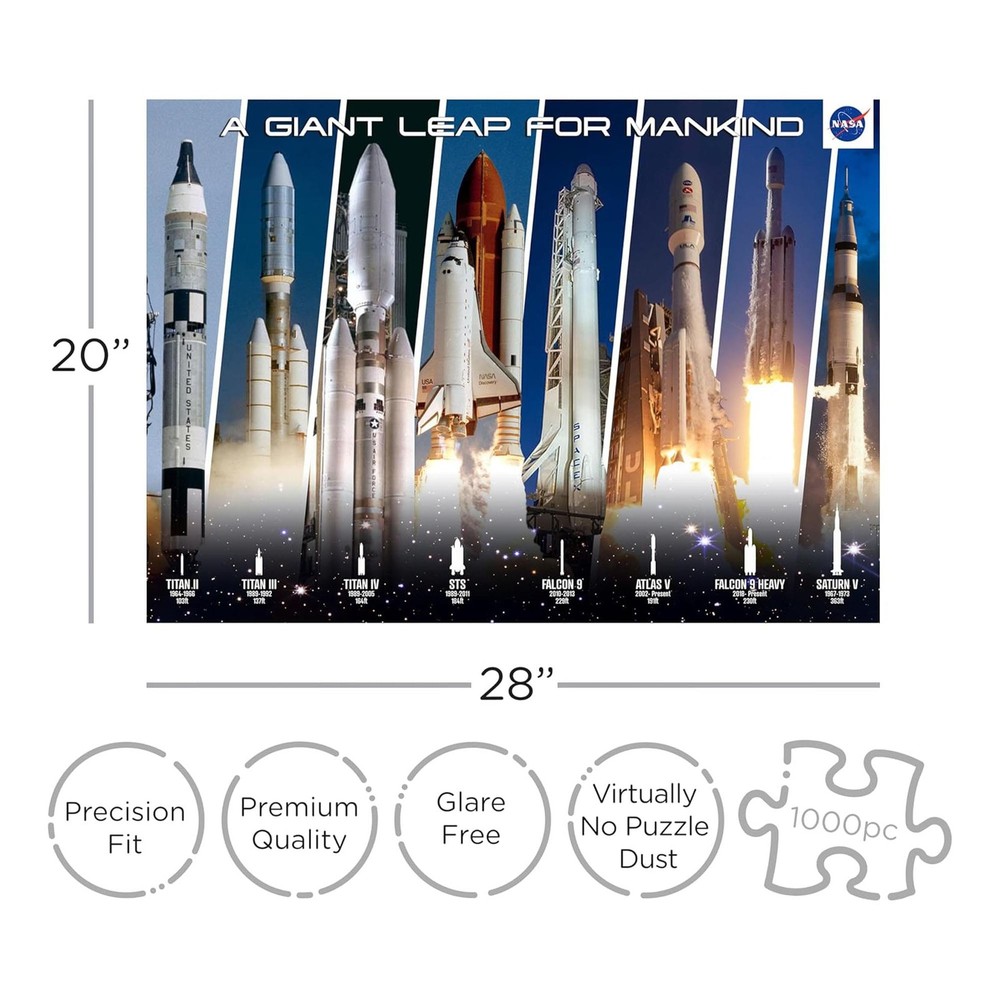 NASA Rocket Grid 1000 Piece Jigsaw Puzzle