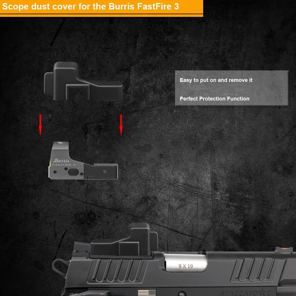 Protective Scope Cover for Burris FastFire 3 Red Dot Soft BFF3, black