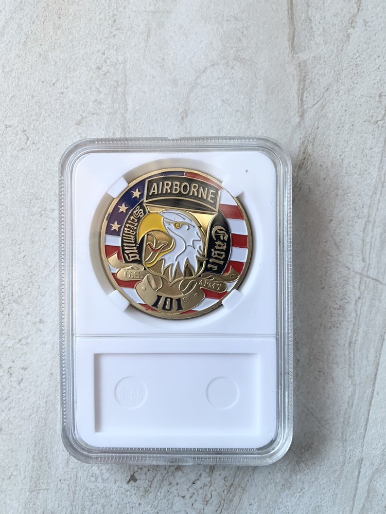 CHALLENGES COIN US ARMY 101 ST AIRBORNE DIVISION SCREENING EAGLES