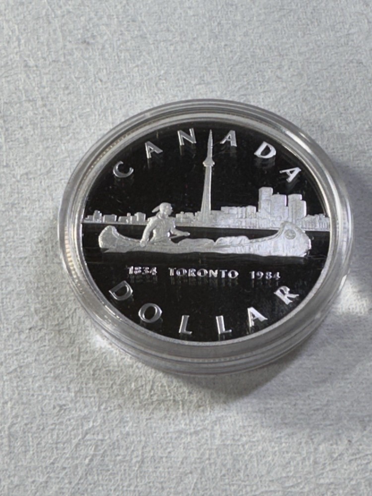 1984 Canada 1 Dollar Silver Proof Coin Toronto