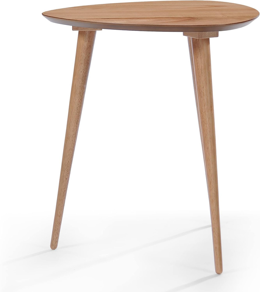 Naja Wood End Table, Natural Finish
