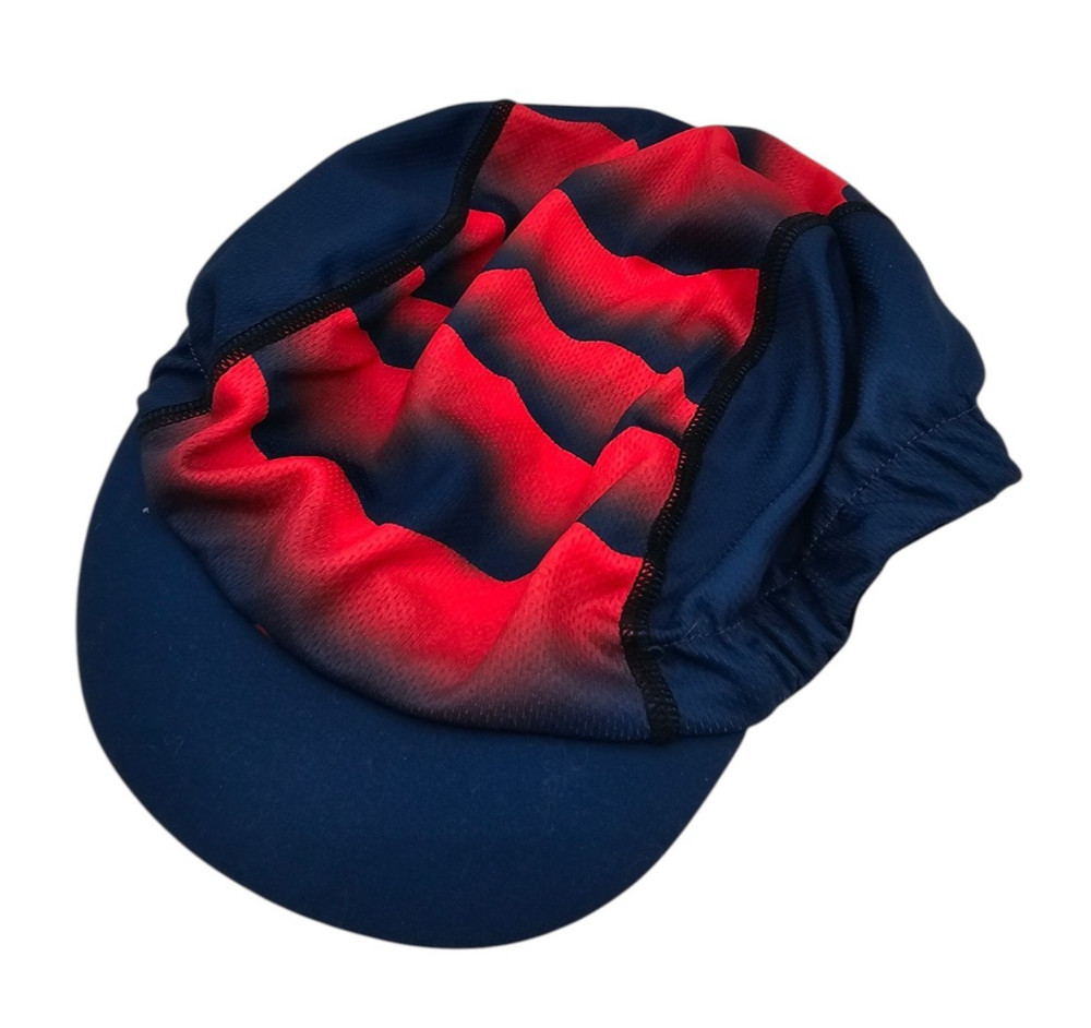 Smith 5 Panel Cycling Cap Hat Blue Red Stripe