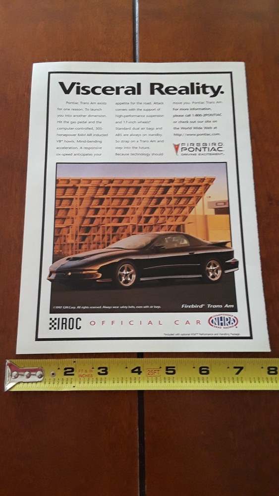 1997 PONTIAC TRANS AM RAM AIR ORIGINAL AD