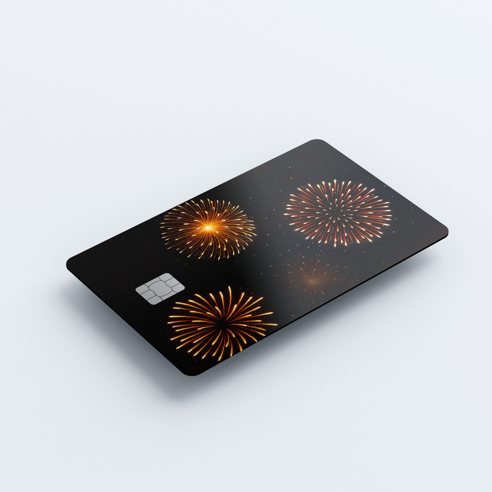 Golden Firework Burst Card Skin