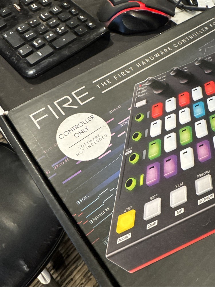 Fire (Controller Only) – USB MIDI Controller for FL Studio with 64 pad RGB Cl...