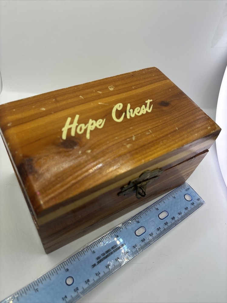 Vintage Cedar Mini Hand Made Hope Chest