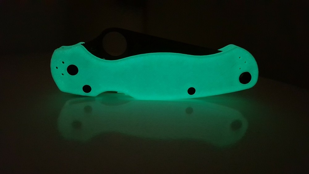 Mesh Glow in the dark scale handle replacement for spyderco paramilitary2 PM2