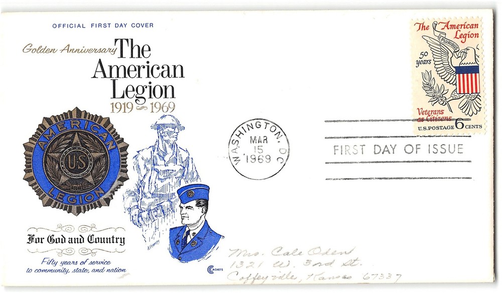 US #1369 FDC, 1969, CCC Cachet covers, addressed