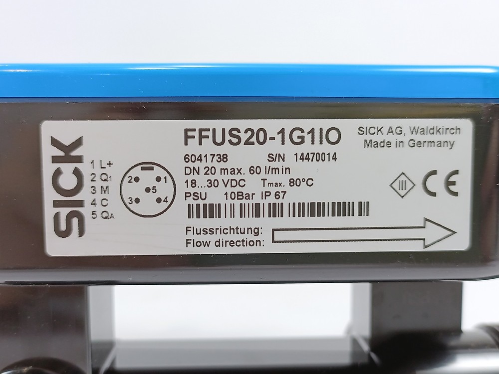 SICK 6041738 FFUS20-1G1IO Ultrasonic Flow Sensor