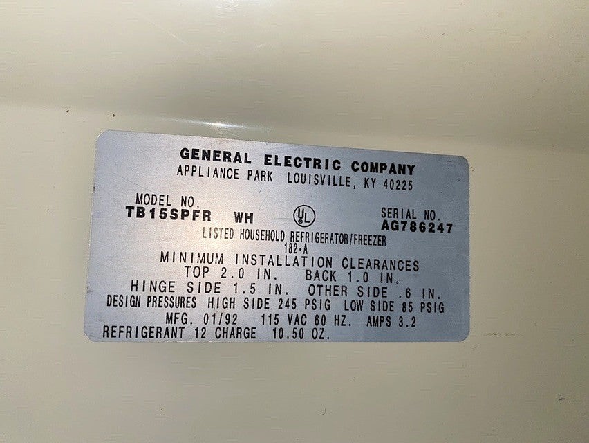 GE General Electric Laboratory Refrigerator / Freezer Combo Model