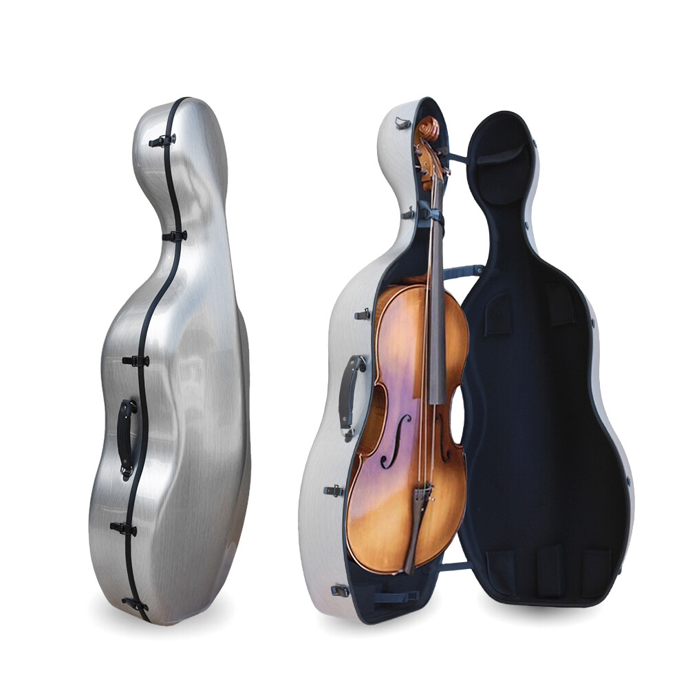 Cello Case 4/4 with Wheels and Embedded handle Carbon Fiber Lightweight Hard