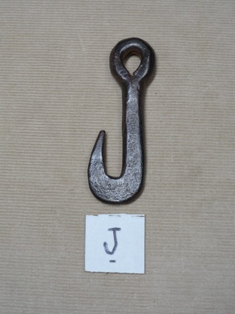 NICE Hand Forged Blacksmith Made Small Size Dainty Hook 'J'