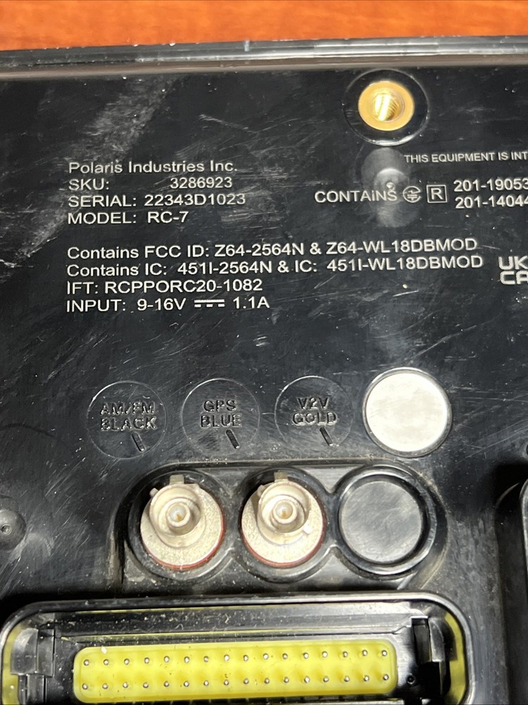 Polaris / Indian Challenger Command Display Screen 7" RC-7 Model