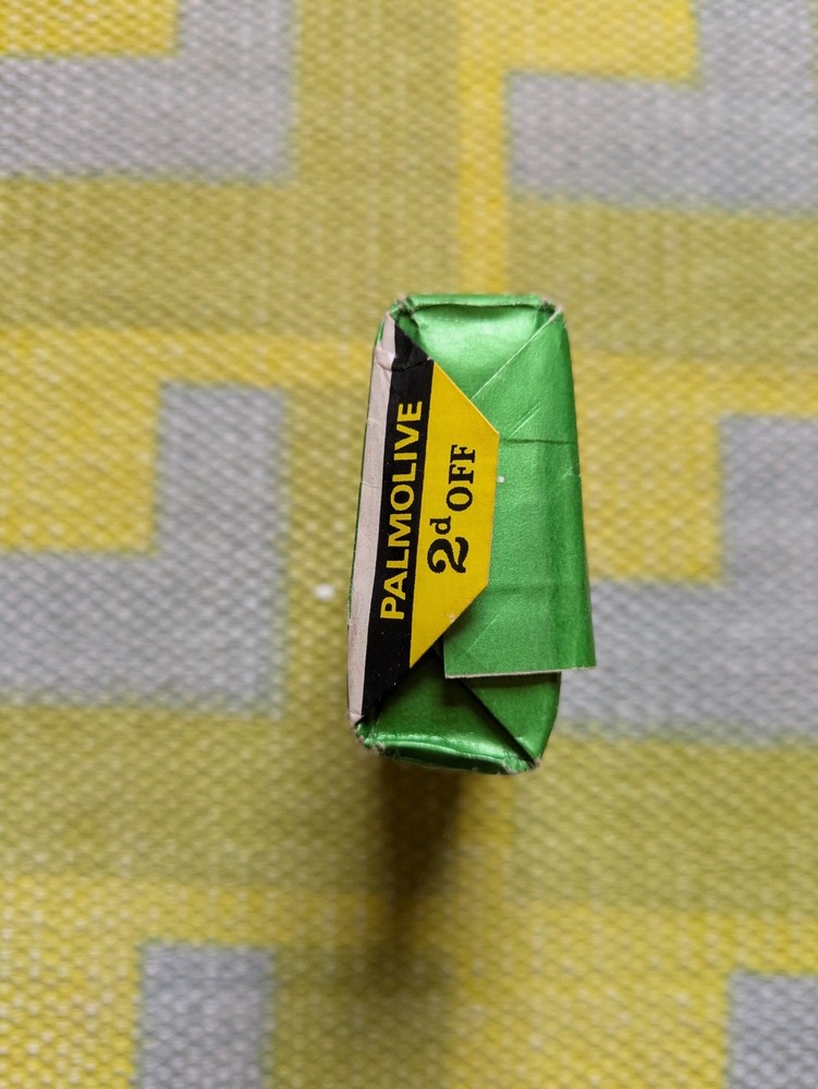 Vintage Palmolive Soap Bar - Retro Packaging Design - 2d - Made in England