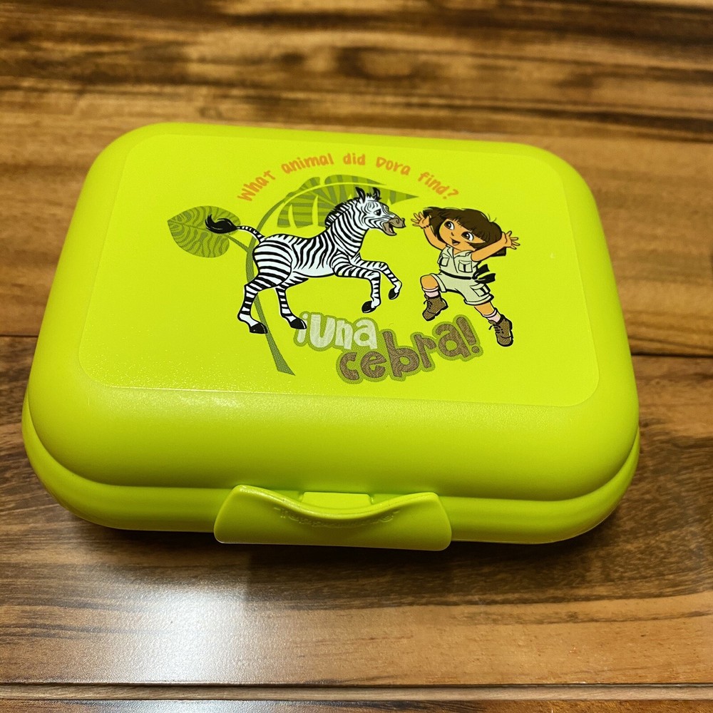 Dora the explorer green tupperware lunch box
