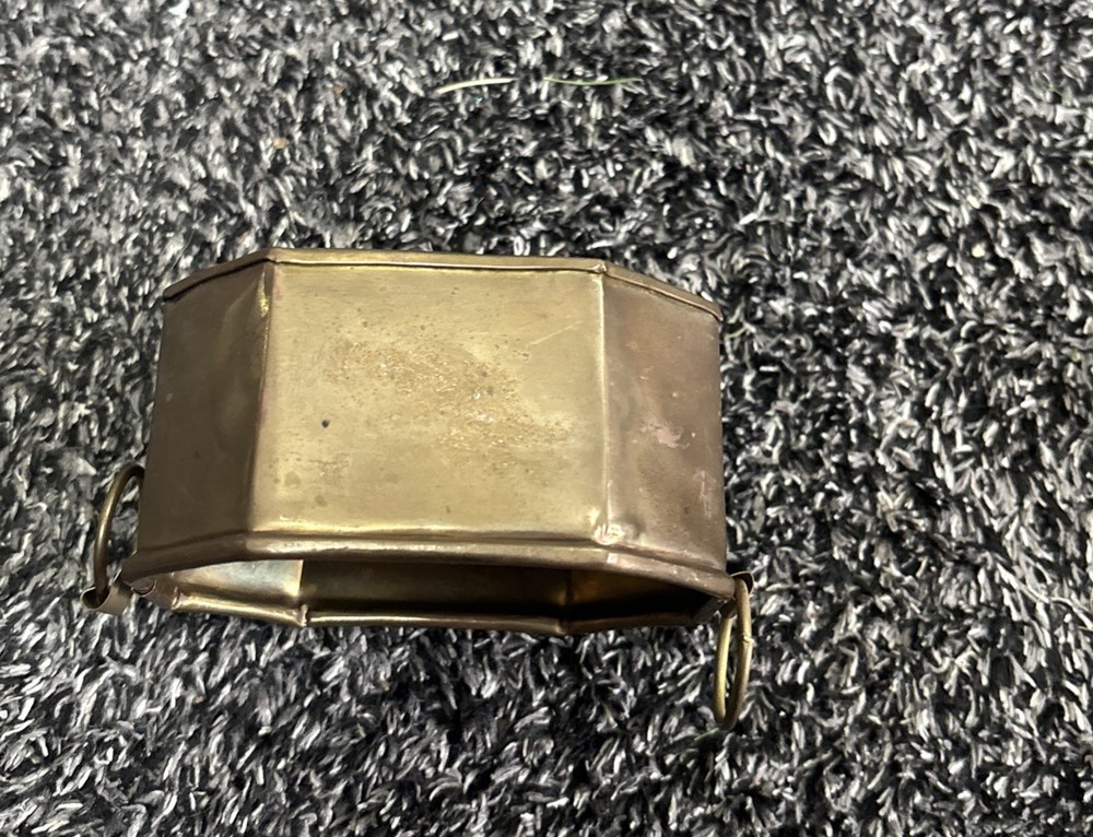Brass Vintage Potpourri/Trinket Box Octagonal Shape