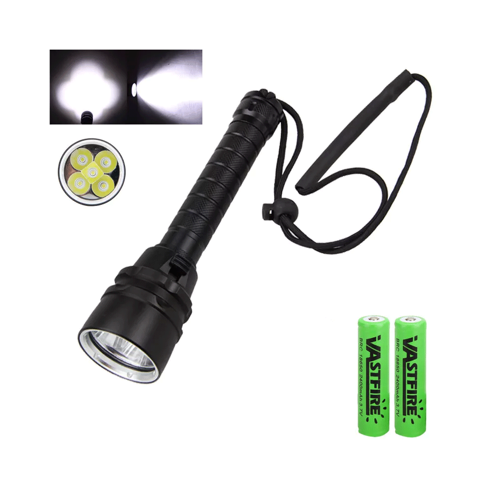 600000Lm LED Underwater Flashlight Scuba Diving Light Handheld Torch Waterproof