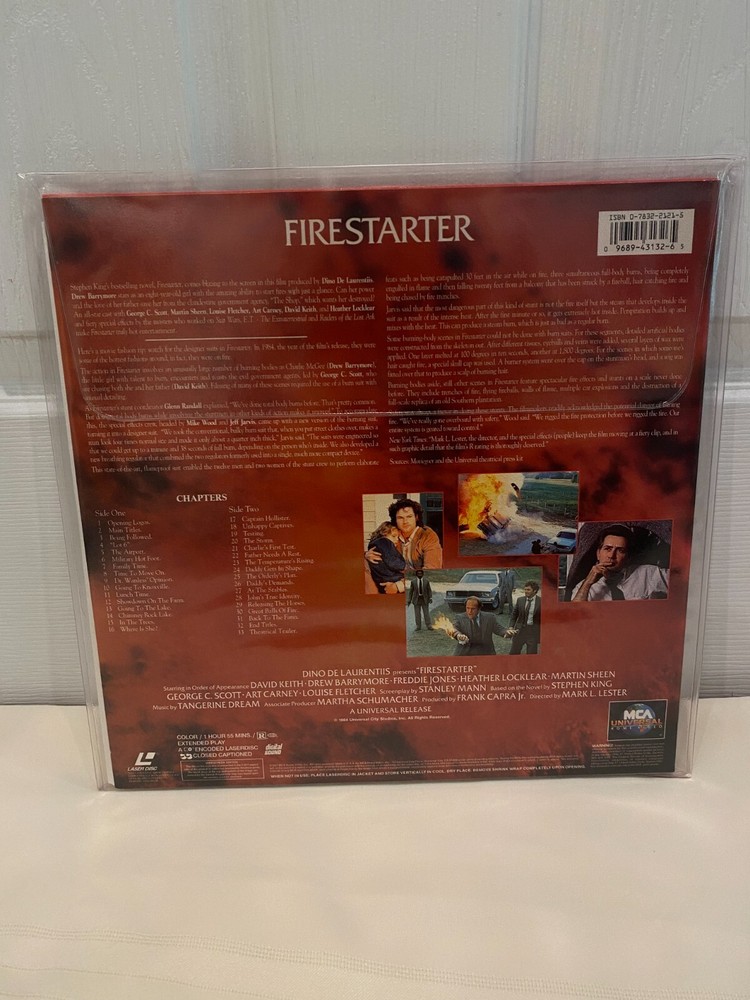 Firestarter Laserdisc: EXCELLENT
