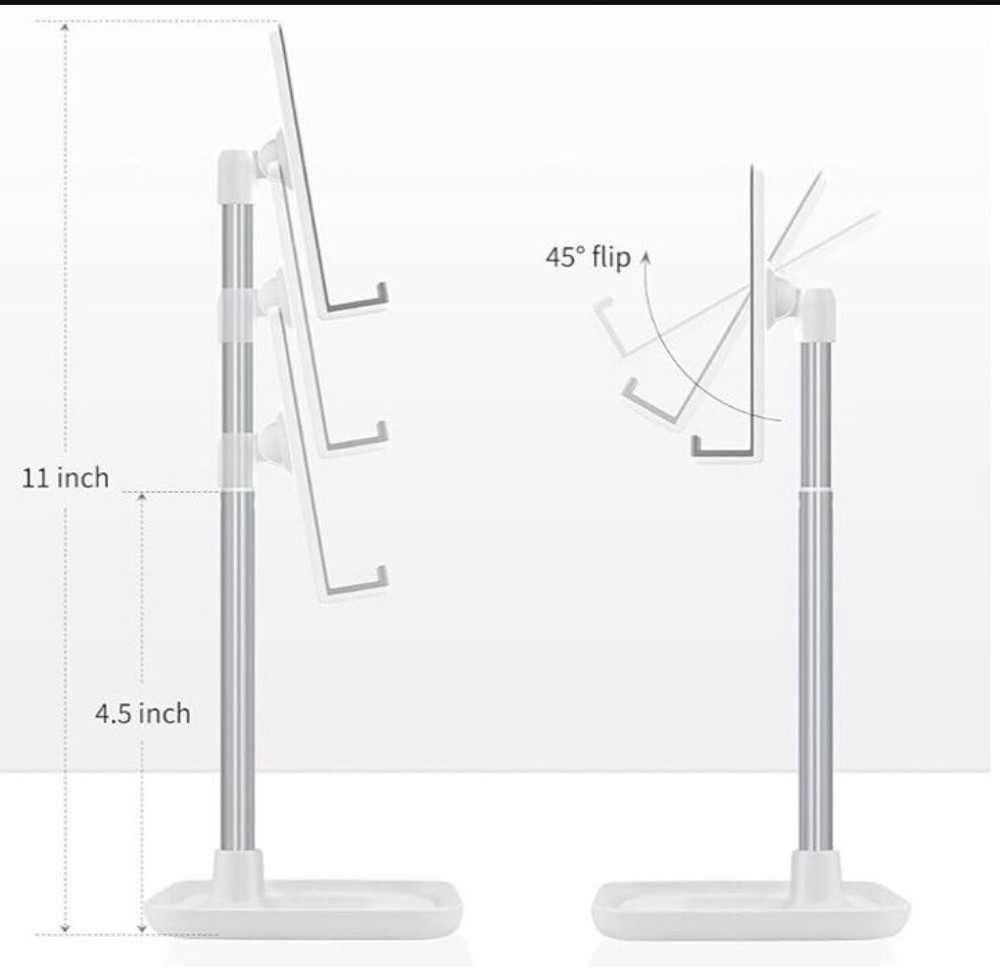 adjustable desk top stand cell phone holder