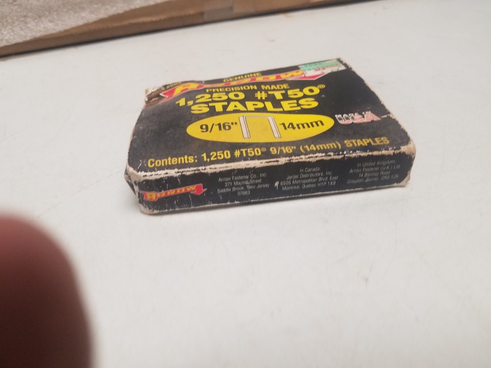 500 #T50 9/16" Arrow Staples