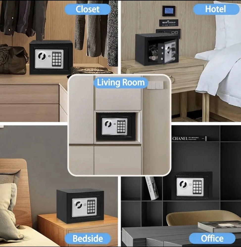 Security Safe Box Electronic Deluxe Digital Steel Safe Hidden Key Lock Box