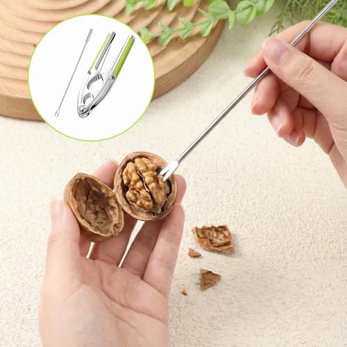 JJUNW Nut Crackers Nutcracker, Heavy Duty Walnut Cracker Tool, with