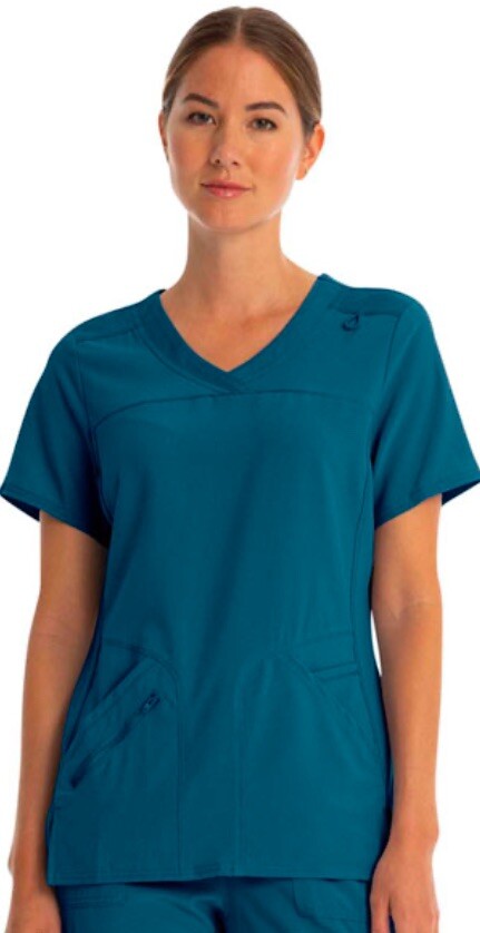 Scrubstar Women’s Antimicrobial Premium Performance Tonal Contrast Scrub Set