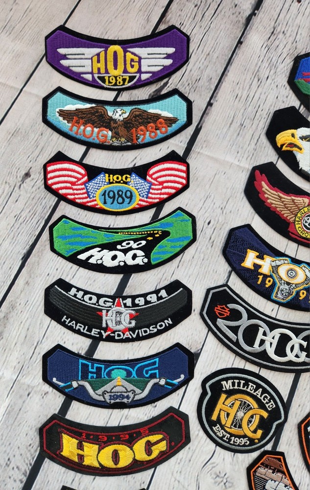 VINTAGE, HARLEY OWNERS GROUP ROCKER PATCHES