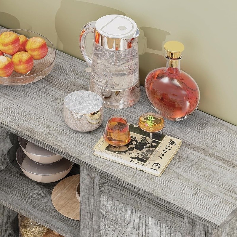 Ample Storage Space Sideboard Buffet Cabinet Dining Room Kitchen Organization US