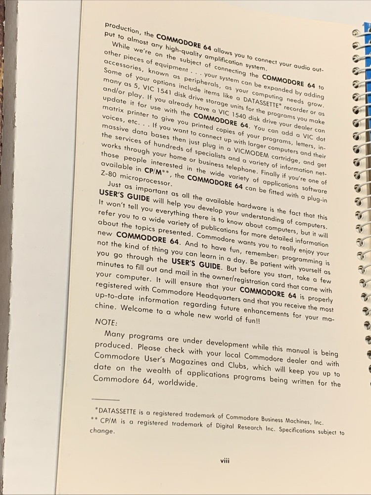 Commodore 64 User’s Guide- Original Vintage 1983 (Third Printing)