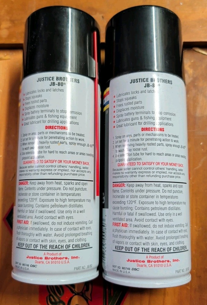 Justice Brothers JB80 Lubricant/Penetrant 2 Pack
