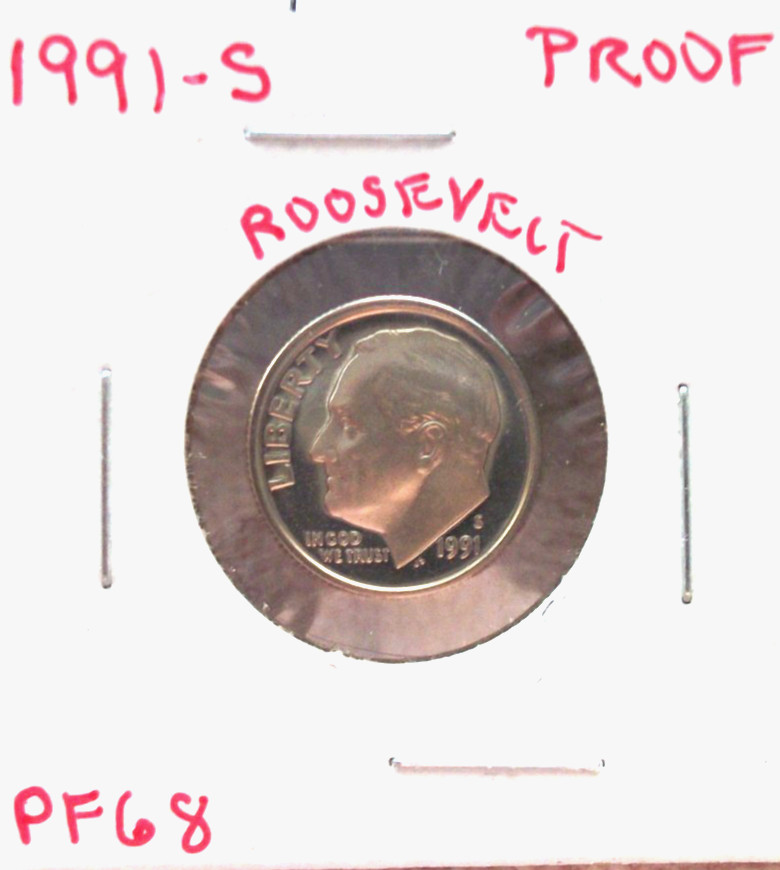 1991 SAN FRANCISCO PROOF ROOSEVELT DIME