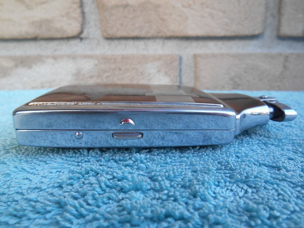 Vintage RONSON MASTERCASE CIGARETTE CASE & LIGHTER ENGRAVED L.A.L. WORKING!