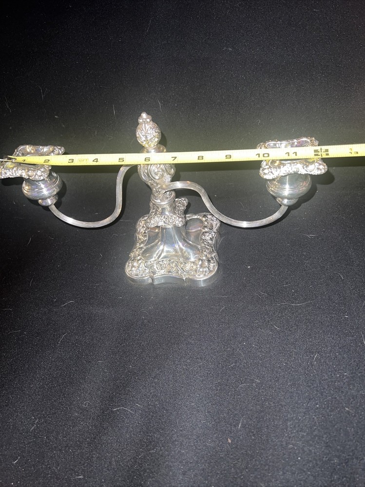 Two Arm Candelabra Silver plated Unbranded