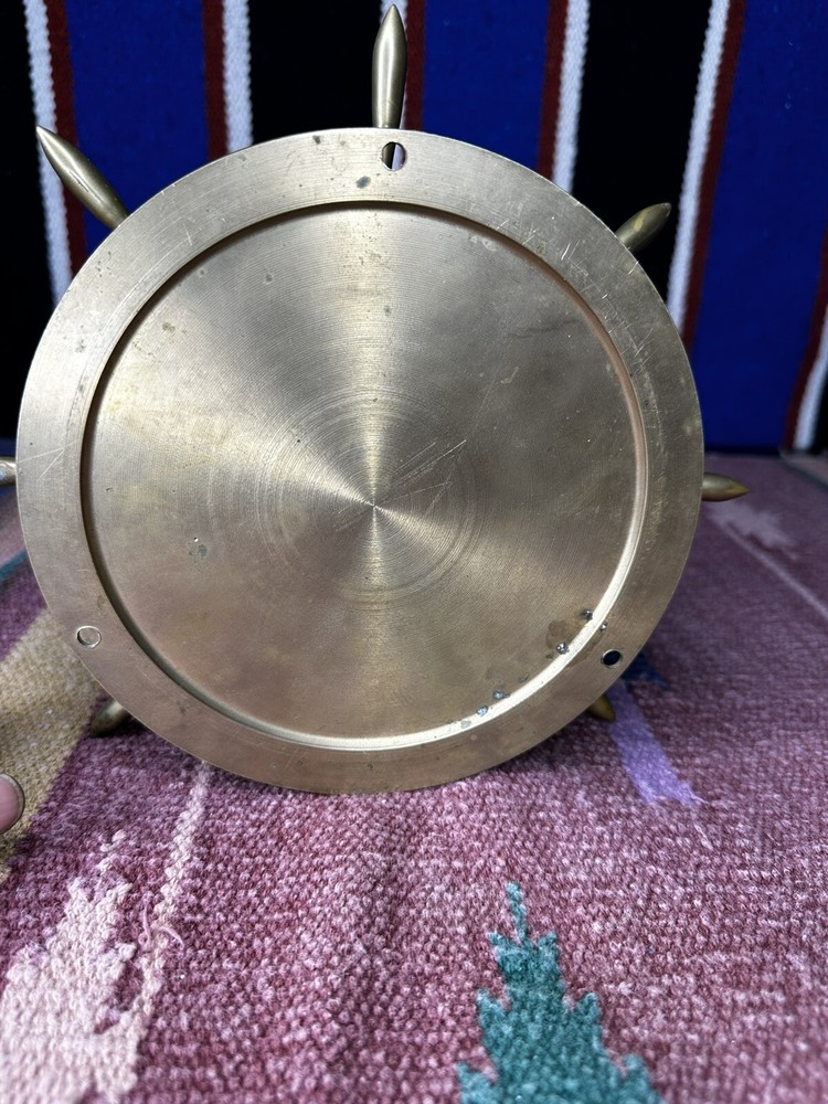 vintage us maritime brass clock