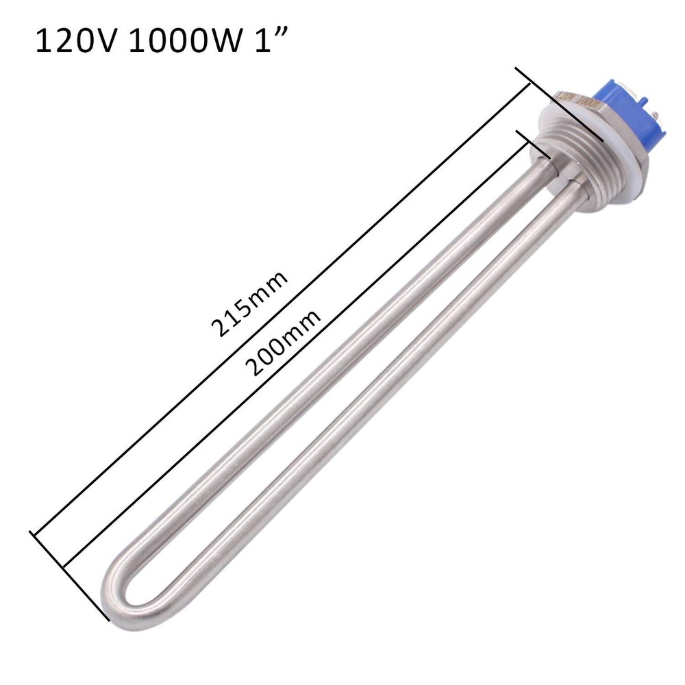 120V 1000W Immersion Water Heater Submersible Heating Element Heater Element ...