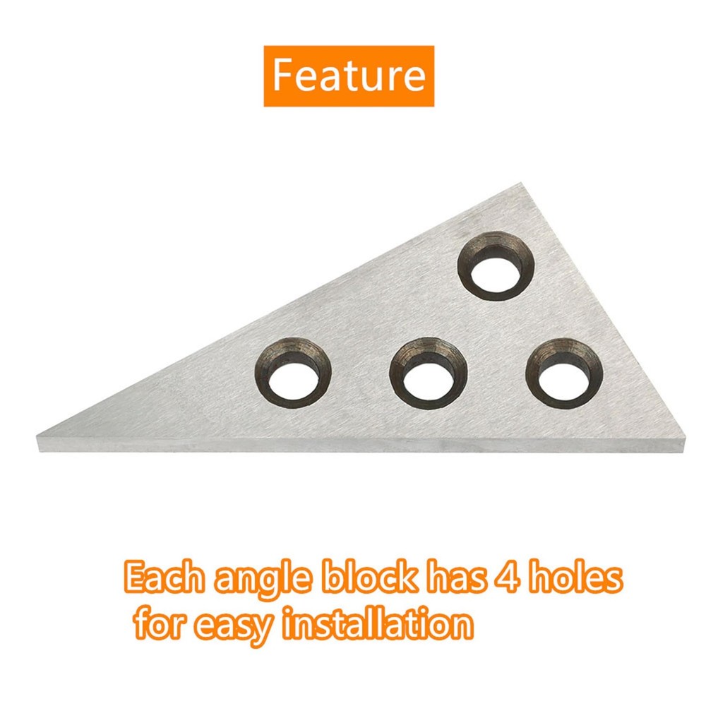 Solid Angle Plate Set Industrial Tools 2 Pcs Triangle Angle Block 30-60-90 De...