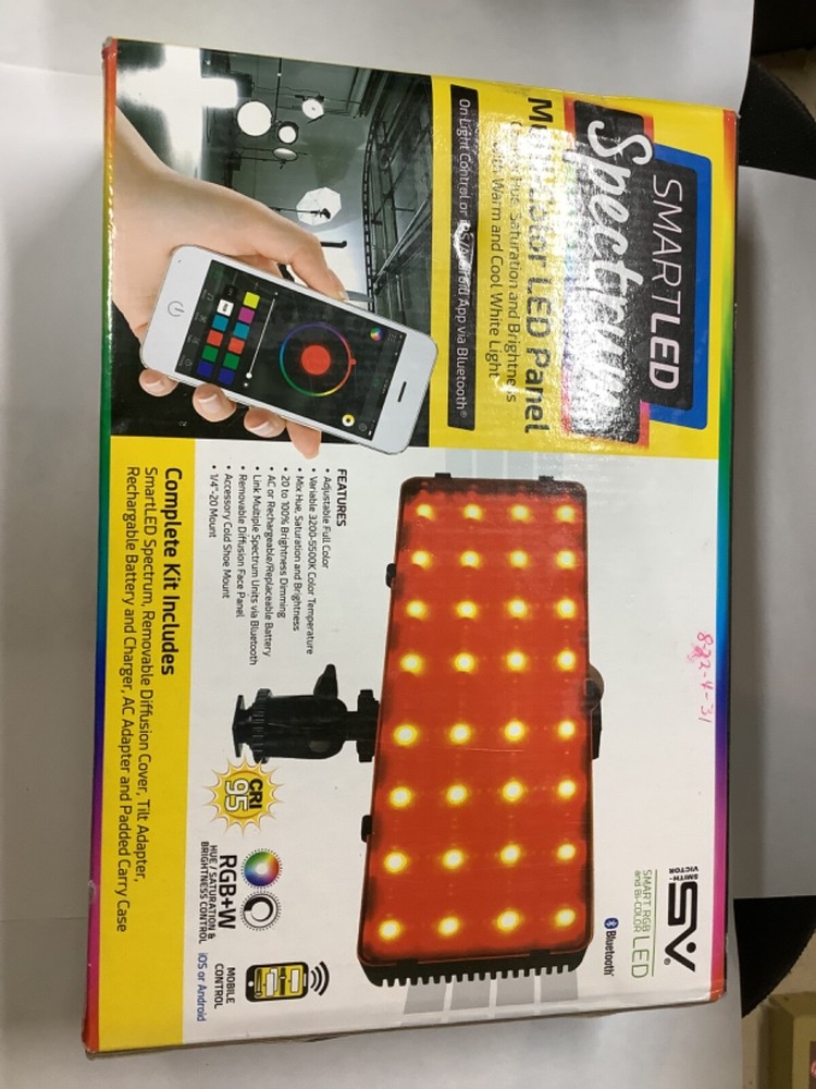 Smith Victor Smart Led Spectrum Multi Color Panel -NOS