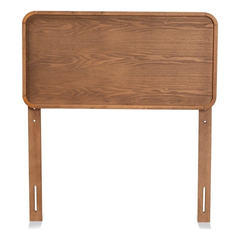 Baxton Studio Mailene Mid-Century Engineered Wood Twin Headboard in Walnut Brown