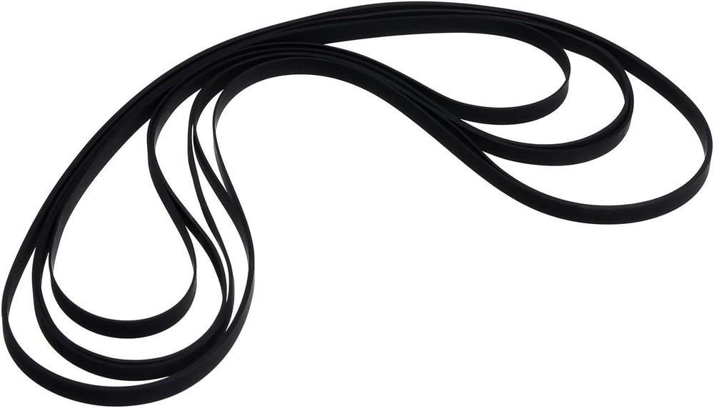 5 Pieces Turntable Belt with 5 Record Player Needle, Replacement Black