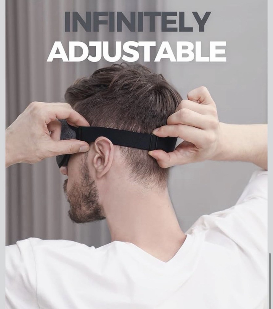 MZOO Luxury Sleep Mask for Back, Side Sleeper, Complete Light Blocking Sleeping