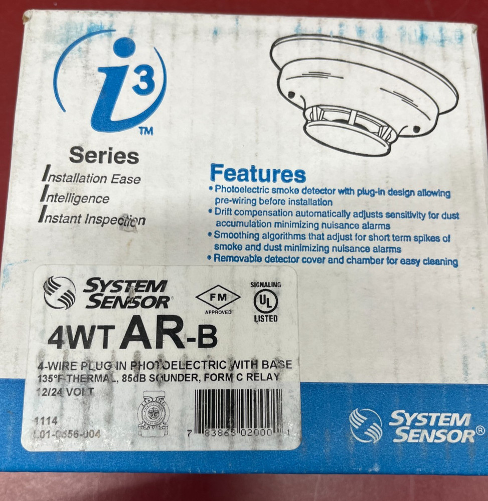 System Sensor i3 4WTAR-B Smoke Detector EXP 11/2031