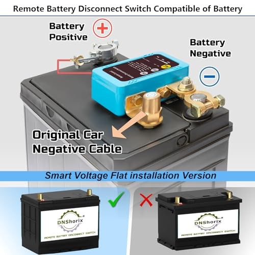 Remote Battery Disconnect Switch 12v, Smart Voltage Flat installation version