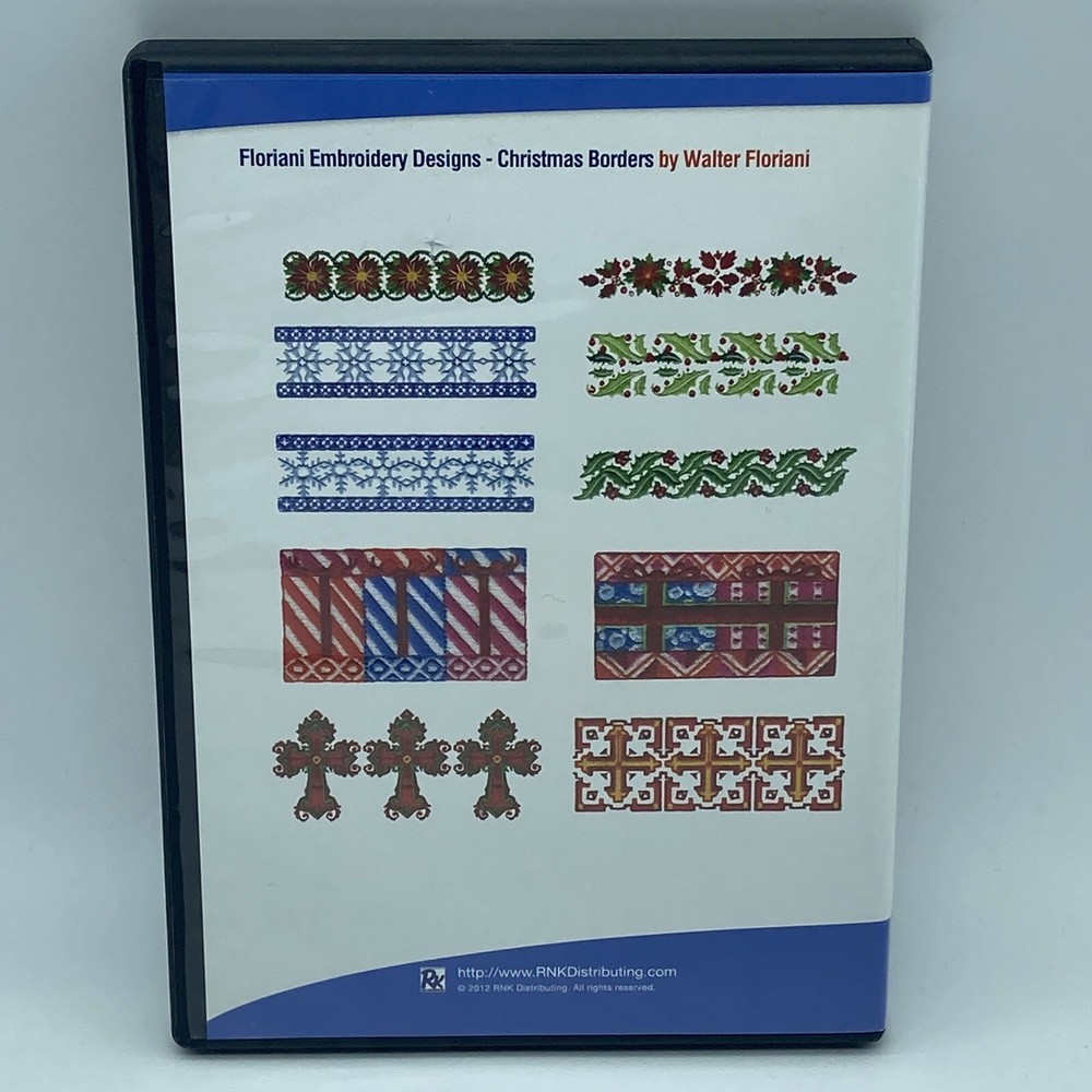 Floriani Embroidery Designs "Christmas Borders" Machine Software Holiday 2012