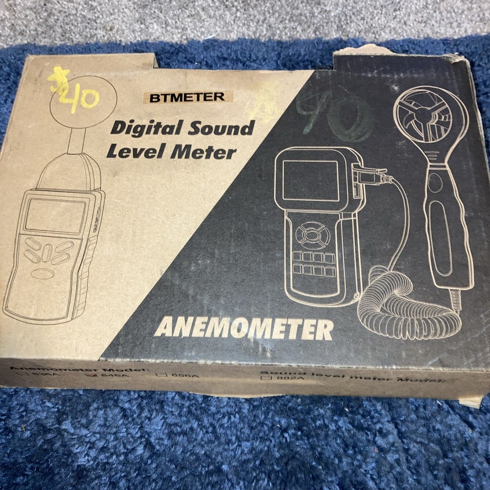 BT digital sound level meter. Anemometer